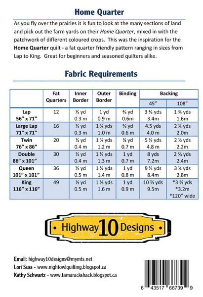 Home Quarter PDF Quilt Pattern
