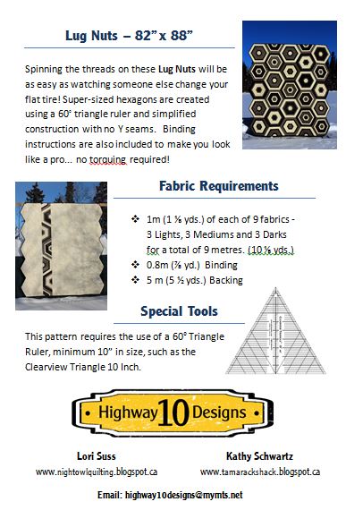 Lug Nuts PDF Quilt Pattern